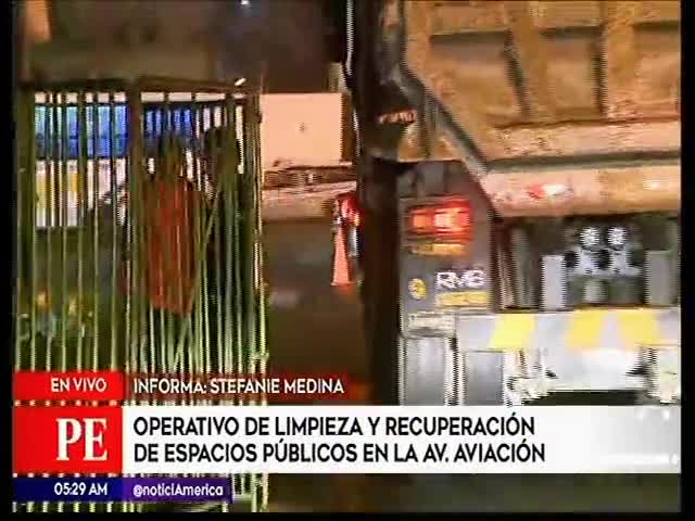 Recuperación de espacios públicos en la avenida Aviación