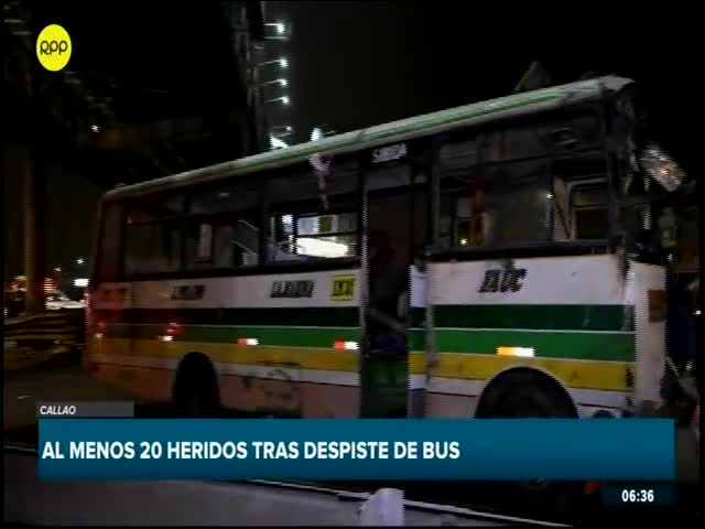 Al menos 20 heridos tras despiste de bus