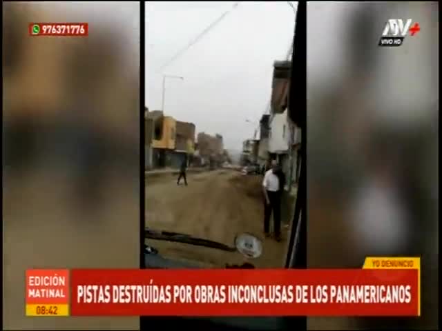 Pistas destruidas por obras inconclusas de los Panamericanos 