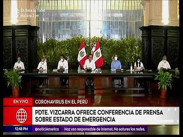 Conferencia de prensa del presidente Martín Vizcarra (Parte 1)