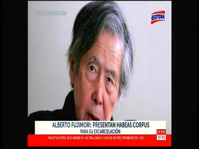 Presentan hábeas corpus para excarcelación de Fujimori