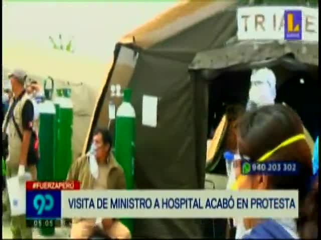 Visita de ministro a hospital acabó en protesta 