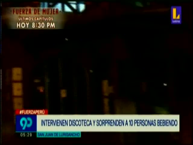 Intervienen discoteca y sorprenden a 10 personas 