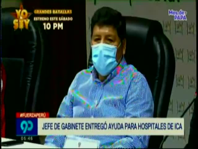 Jefe de Gabinete entregó ayuda para hospitales de Ica 