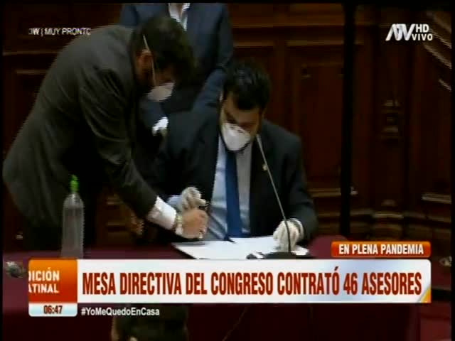 Mesa Directiva del Congreso contrató 46 asesores 