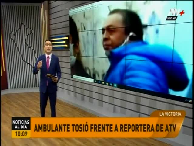 Sujeto tosió frente a reportera de ATV