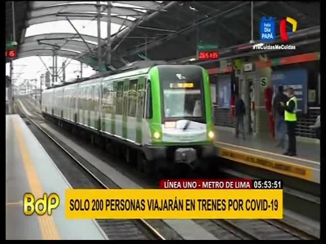  Metro de Lima: Solo 200 personas viajarán en trenes por Covid-19