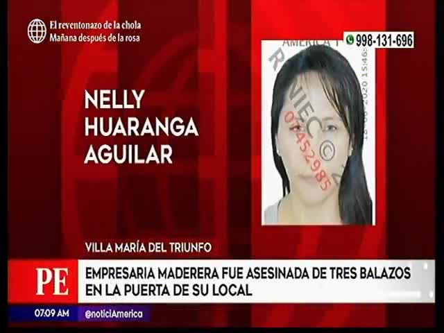 Asesinan a empresaria en Villa María del Triunfo (NR)