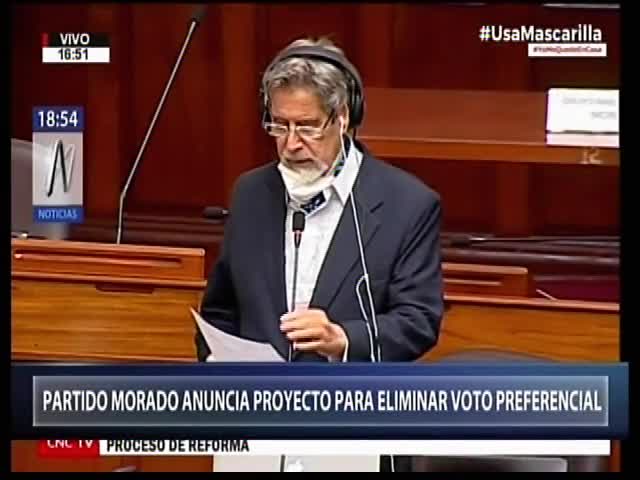 Partido Morado anuncia proyecto para eliminar el voto preferencial 