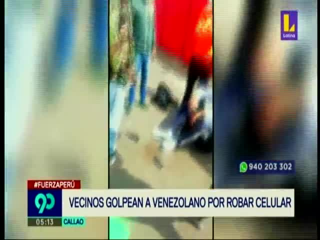 Vecinos golpean a venezolano por robar celular 