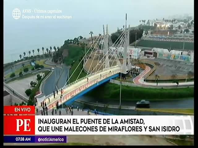 Alcaldes de Lima y Miraflores inauguran el Puente de la Amistad