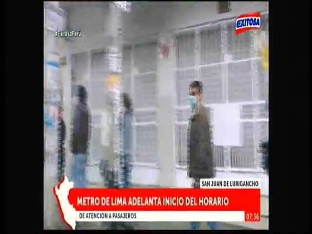 Metro de Lima adelanta inicio del horario de atención a pasajeros