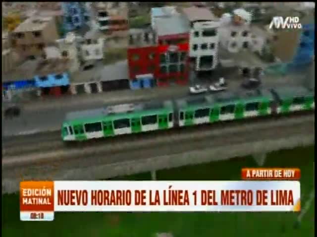 Nuevo horario de la Línea 1 del Metro de Lima