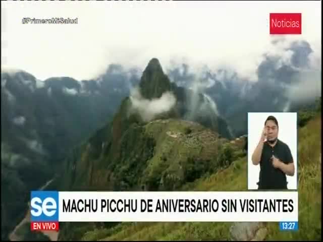 Machu Picchu de aniversario sin visitantes