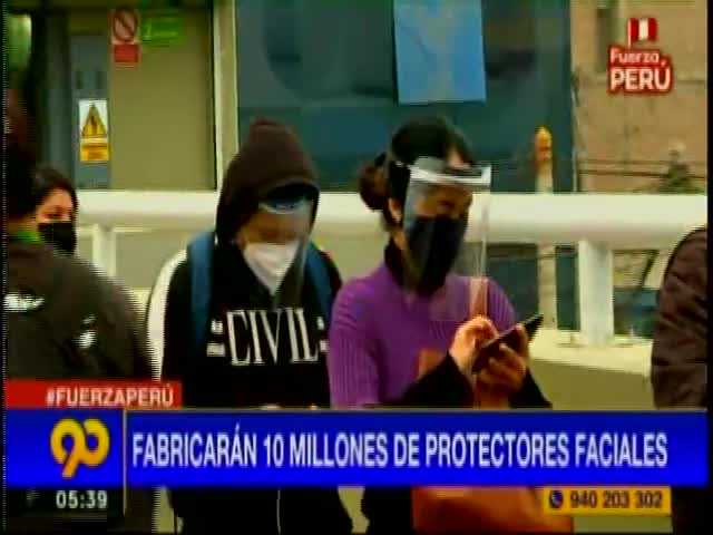 Fabrican 10 millones de protectores faciales 