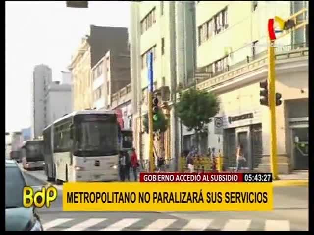 Metropolitano no paralizará sus servicios