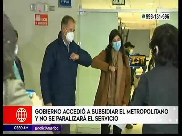 Gobierno accedió a subsidiar al Metropolitano