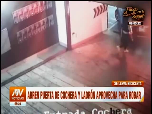 Abren puerta de cochera y ladrón aprovecha para robar 