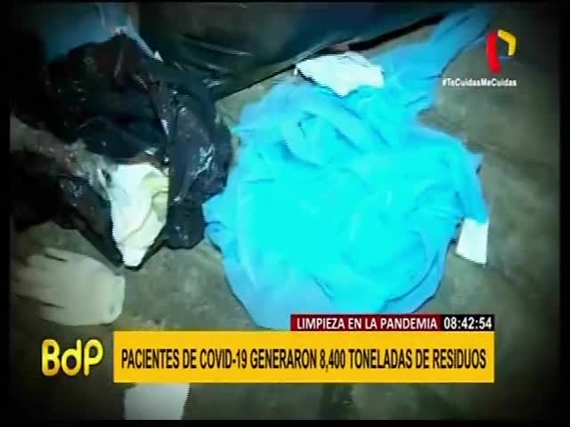 Pacientes COVID 19 generaron 8400 toneladas de residuos