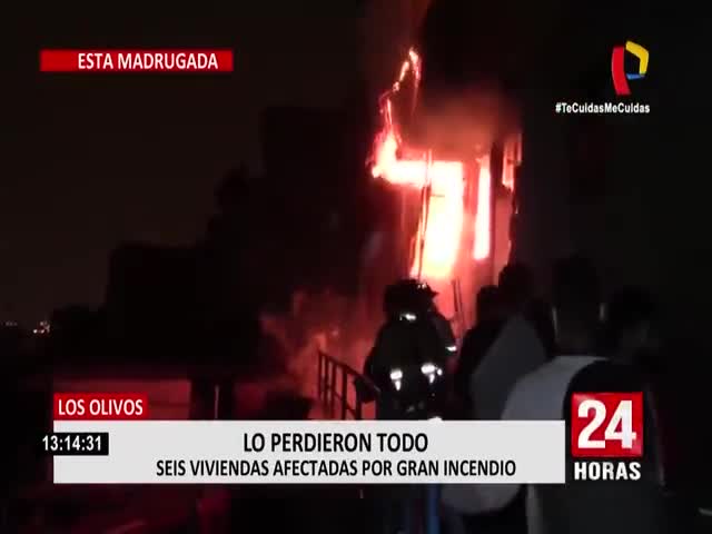 Incendio en Los Olivos