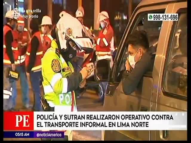 Realizan operativo contra el transporte informal