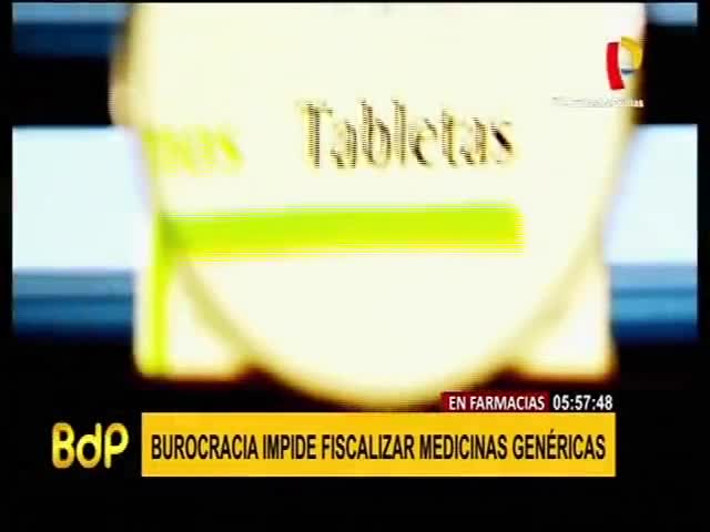 Burocracia impide fiscalizar medicinas genéricas