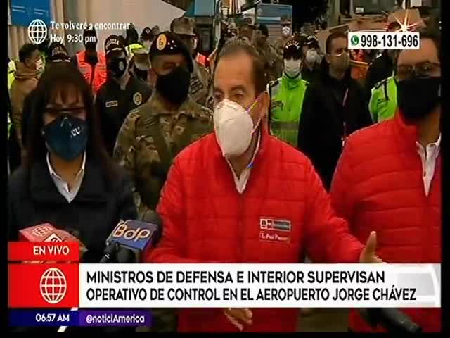 Ministros supervisan acciones en el Aeropuerto Jorge Chávez