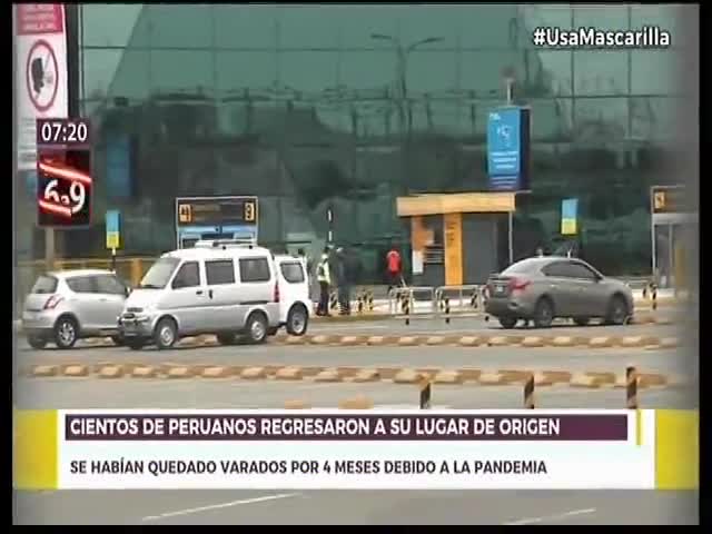 Cientos de peruanos regresaron a su lugar de origen 