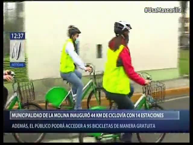 Inauguran 44 km de ciclovía con 14 estaciones