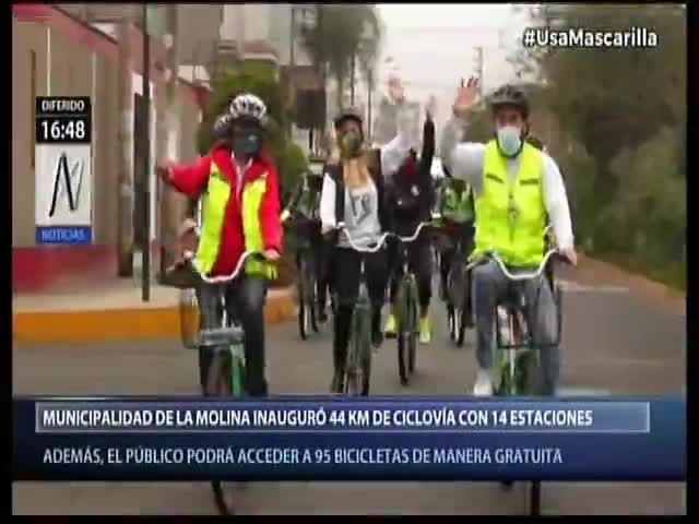 Inauguran 44 km de ciclovías en La Molina