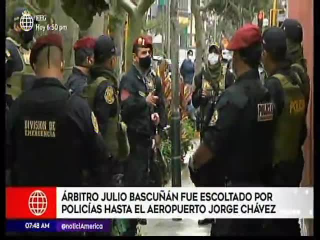 PNP resguardó al árbitro Julio Bascuñán