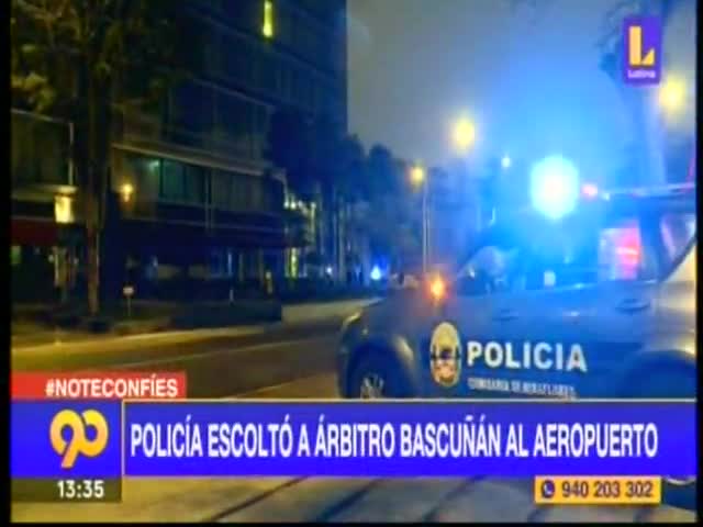 Policía escoltó a árbitro Bascuñán al aeropuerto 