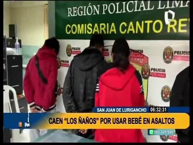 Caen Los Ñaños por usar bebé en asaltos