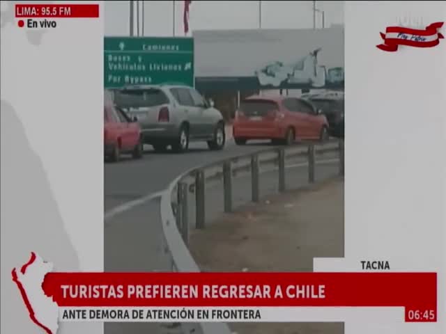 Turistas prefieren regresa a Chile ante demora de atención en frontera 