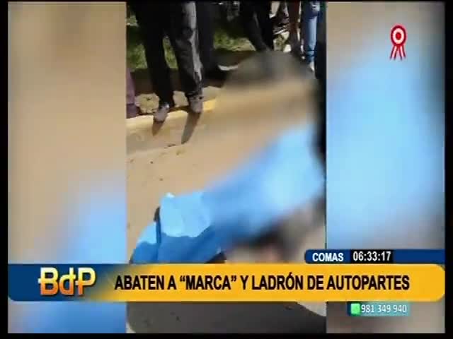 Abaten a marca y ladrón de autopartes