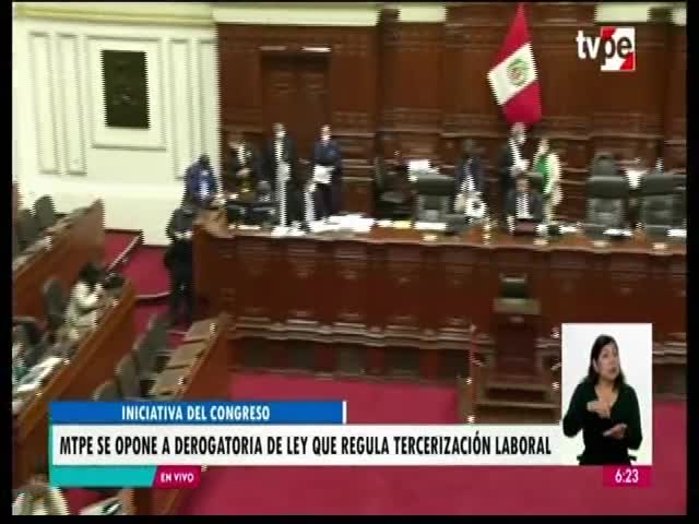 MTPE se opone a derogatoria de Ley que regula tercerización laboral