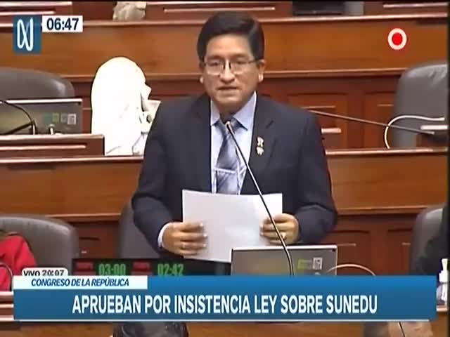 Aprueban por insistencia ley sobre la SUNEDU