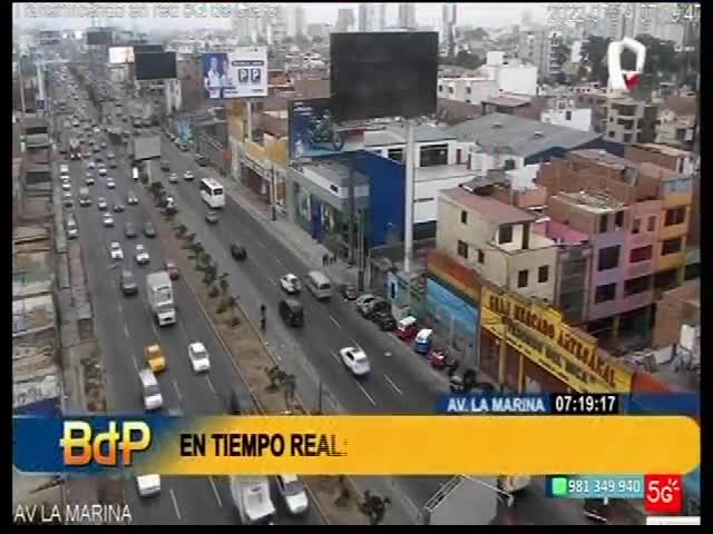 Tráfico en tiempo real en Lima