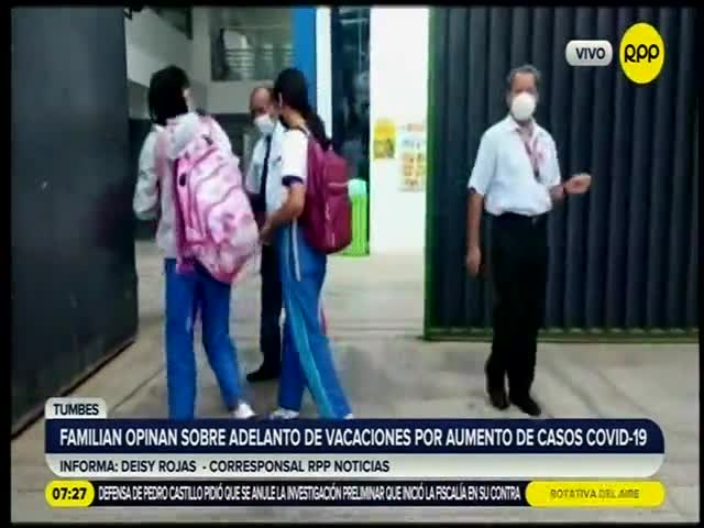 Familias opinan acerca de adelanto de vacaciones por aumento de casos de COVID-19