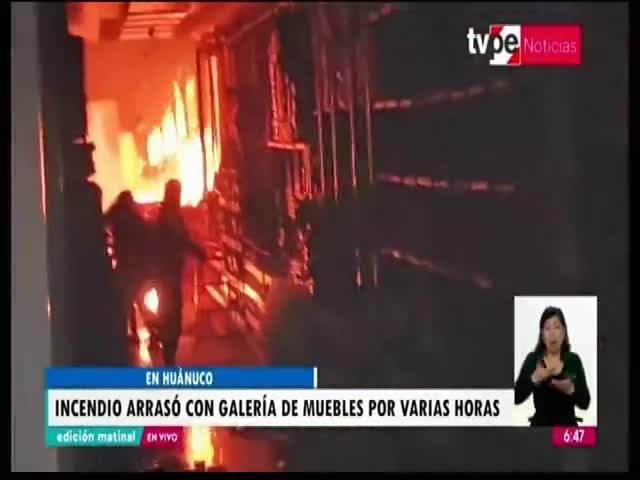 Incendio en Huánuco