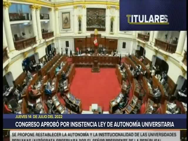 Congreso de la República aprueba por insistencia ley de autonomía universitaria