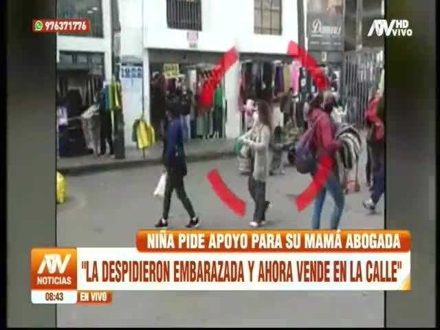 Menor pide ayuda para su madre en Gamarra