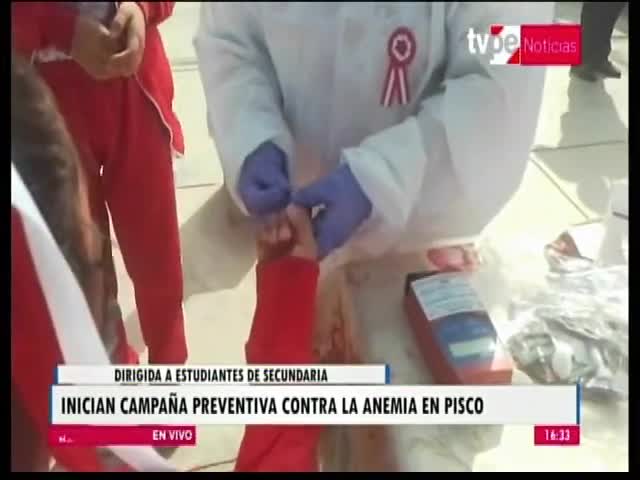 Inician campaña preventiva contra la anemia en Pisco