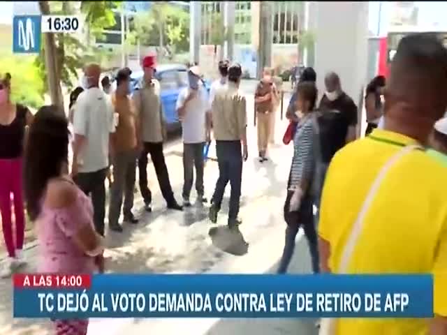 TC dejó al voto demanda contra ley de retiro de AFP