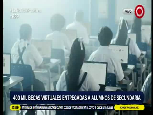 400 mil becas virtuales entregadas a alumnos de secundaria