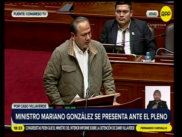 En vivo: ministro Mariano González se presenta ante el Pleno