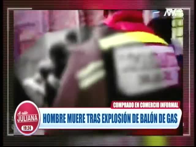 Hombre muere tras explosión de balón de gas