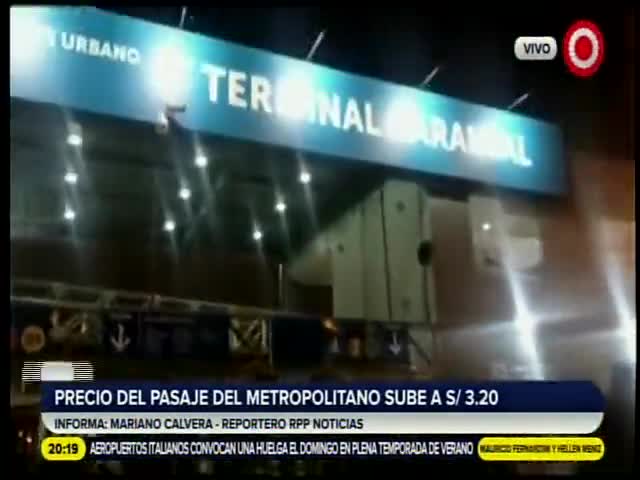 En vivo: precio del pasaje del Metropolitano sube a S/ 3.20