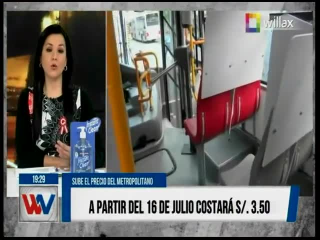 Sube pasaje del Metropolitano 