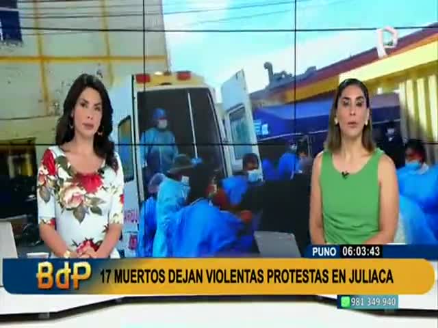 17 fallecidos dejan las violentas protestas en Juliaca 